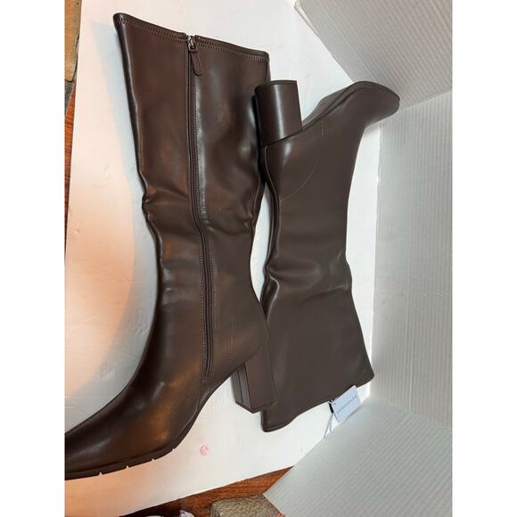 Aerosole women's  Micah Brown Knee-High Boots 9.5WW nwob - Picture 8 of 12